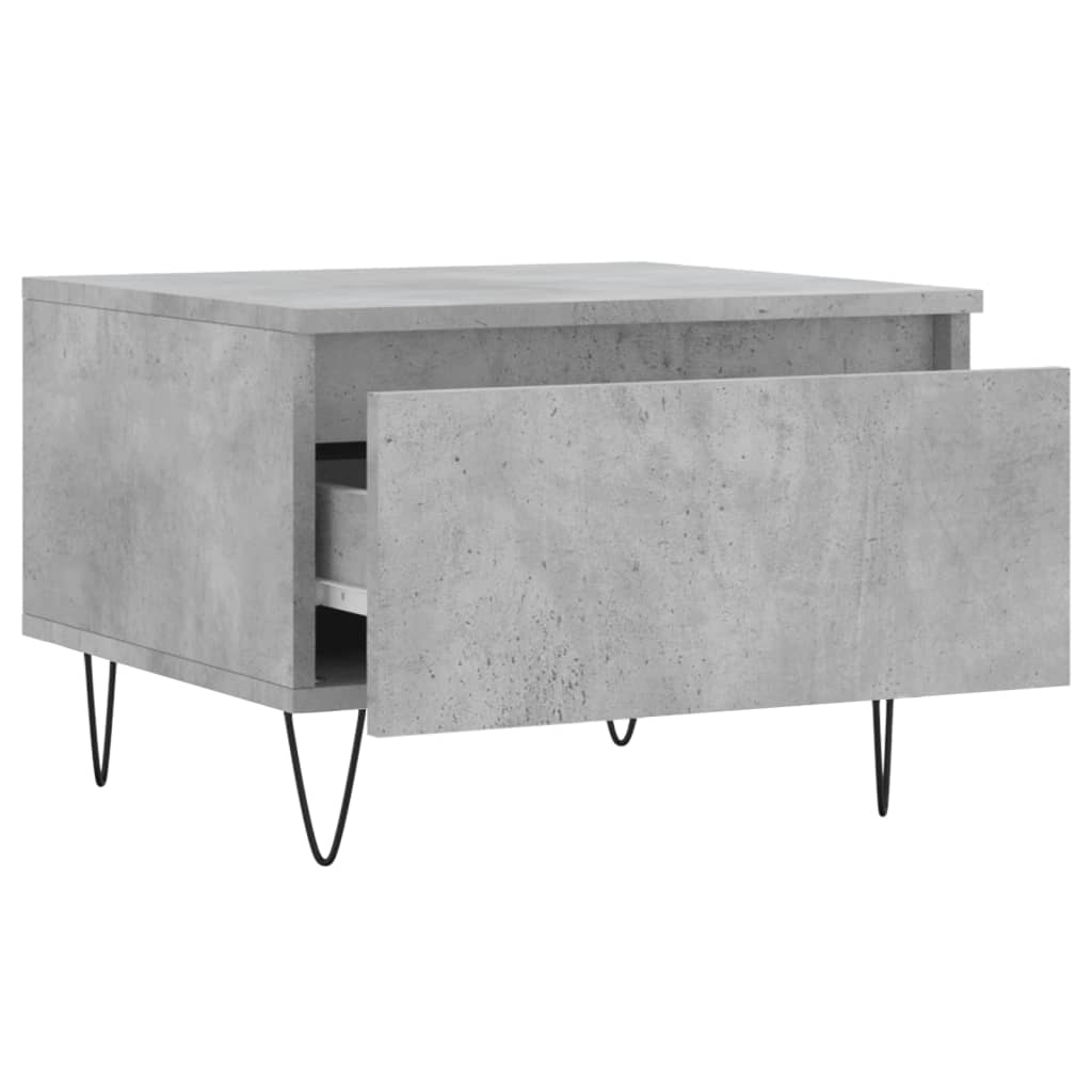 Tables basses 2 pcs gris béton 50x46x35 cm bois d’ingénierie - Tables basses