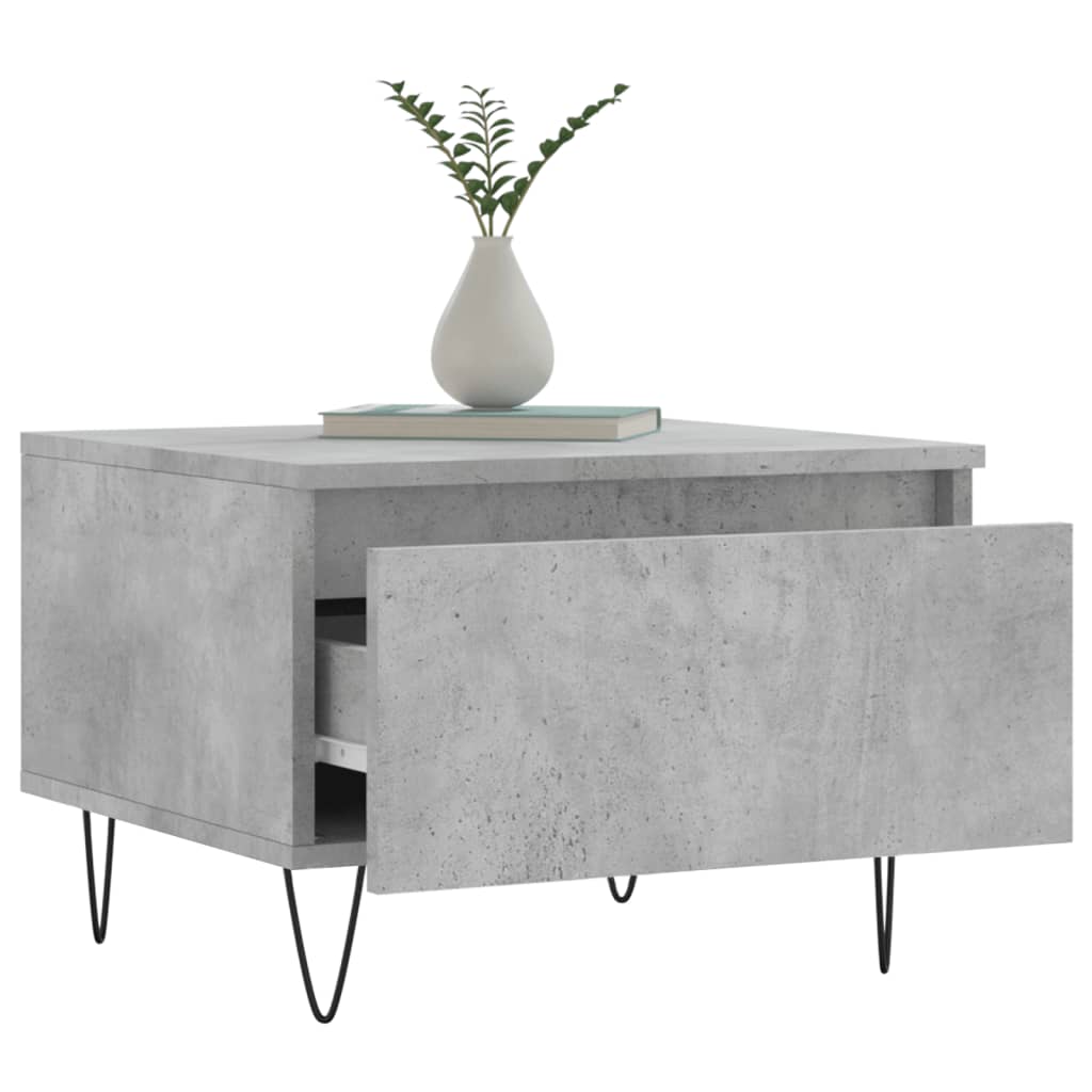 Tables basses 2 pcs gris béton 50x46x35 cm bois d’ingénierie - Tables basses