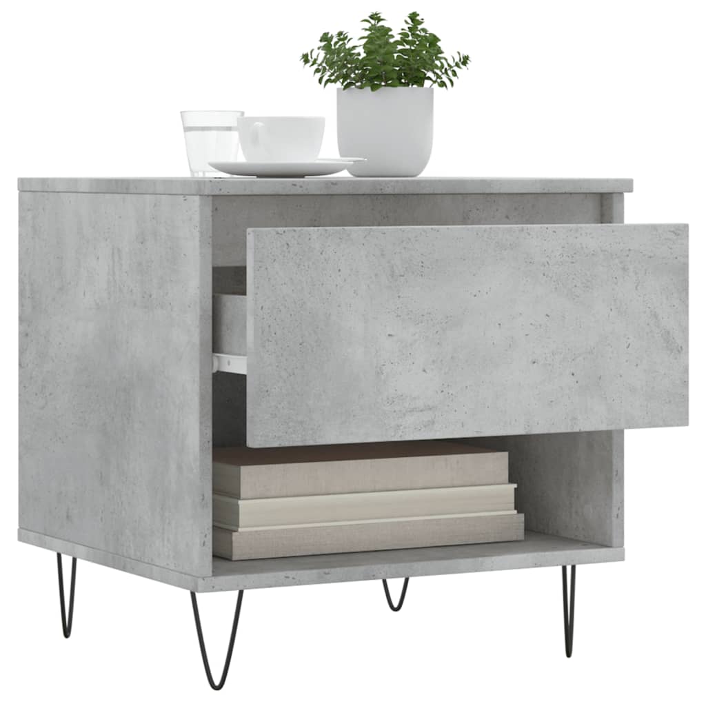 Tables basses 2 pcs gris béton 50x46x50 cm bois d’ingénierie - Tables basses