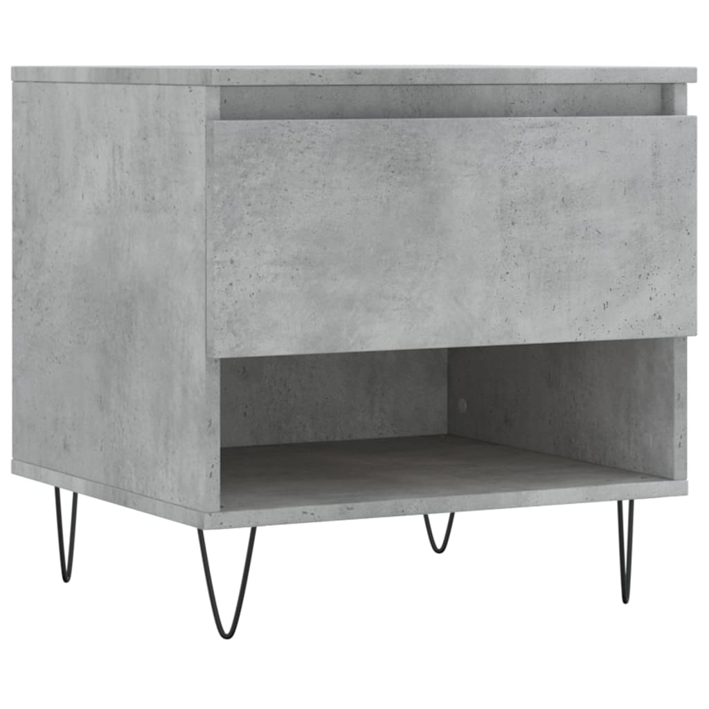 Tables basses 2 pcs gris béton 50x46x50 cm bois d’ingénierie - Tables basses