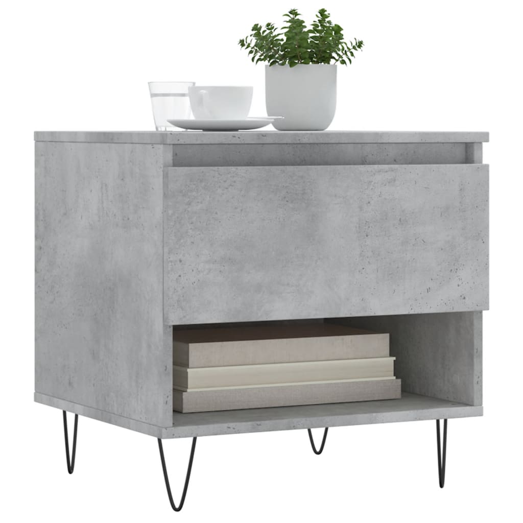 Tables basses 2 pcs gris béton 50x46x50 cm bois d’ingénierie - Tables basses