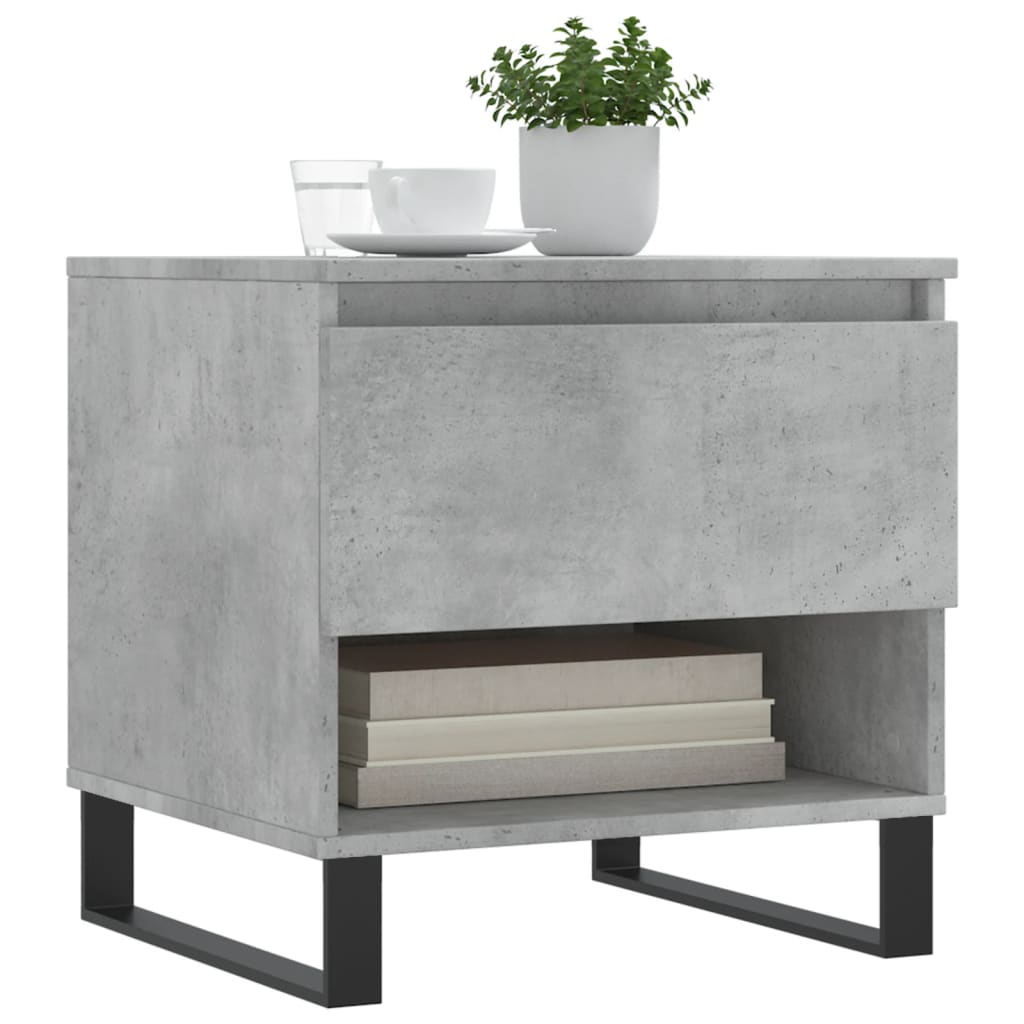 Tables basses 2 pcs gris béton 50x46x50 cm bois d’ingénierie - Tables basses