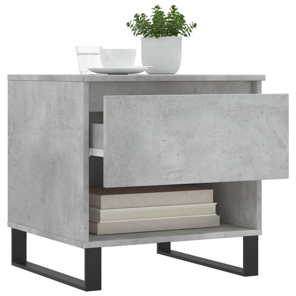 Tables basses 2 pcs gris béton 50x46x50 cm bois d’ingénierie - Tables basses