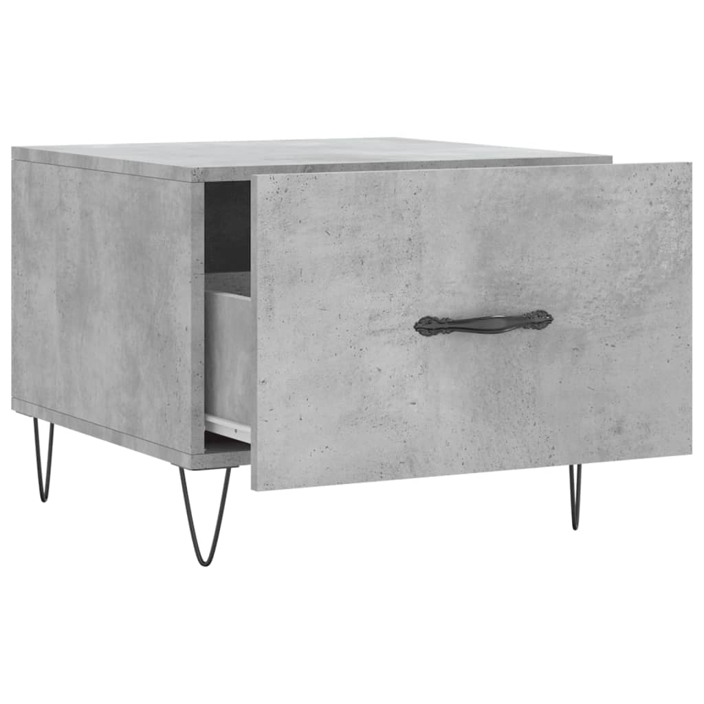 Tables basses 2 pcs gris béton 50x50x40 cm bois d’ingénierie - Tables basses