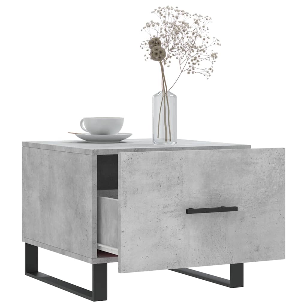 Tables basses 2 pcs gris béton 50x50x40 cm bois d’ingénierie - Tables basses
