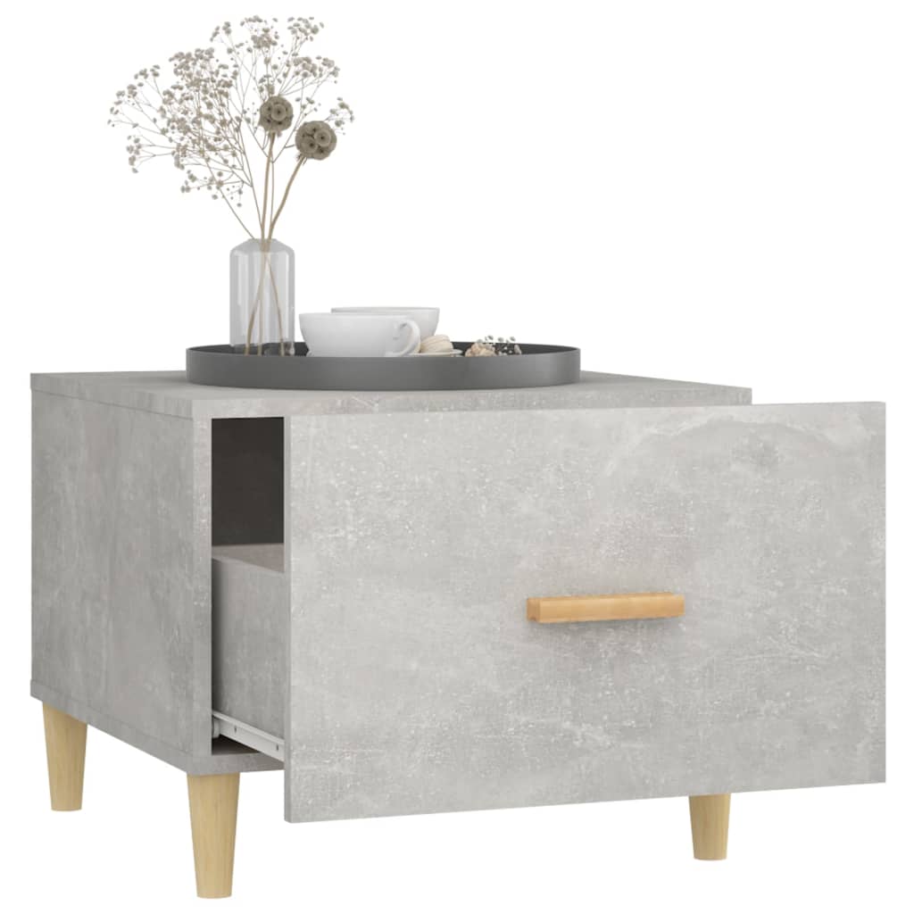 Tables basses 2 pcs gris béton 50x50x40 cm bois d’ingénierie - Tables basses