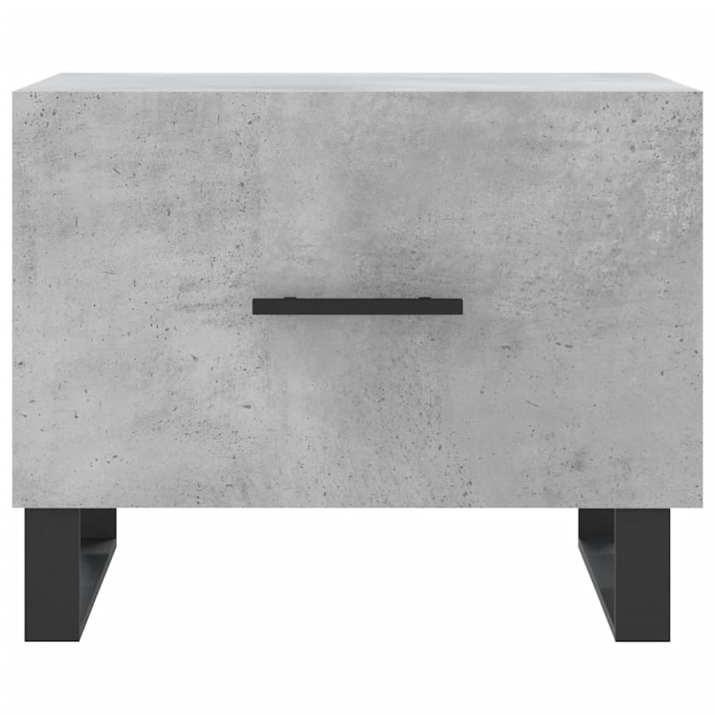 Tables basses 2 pcs gris béton 50x50x40 cm bois d’ingénierie - Tables basses