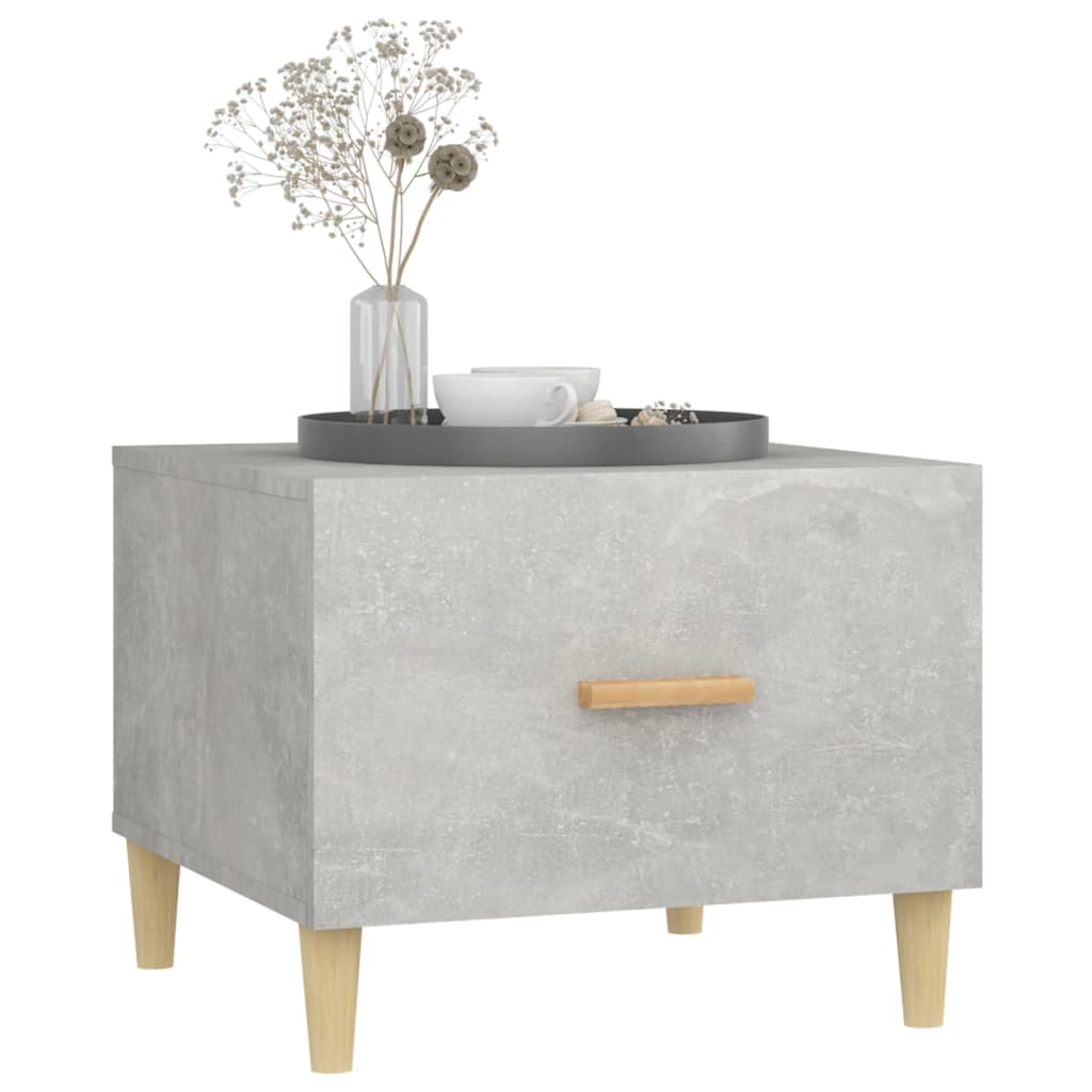 Tables basses 2 pcs gris béton 50x50x40 cm bois d’ingénierie - Tables basses