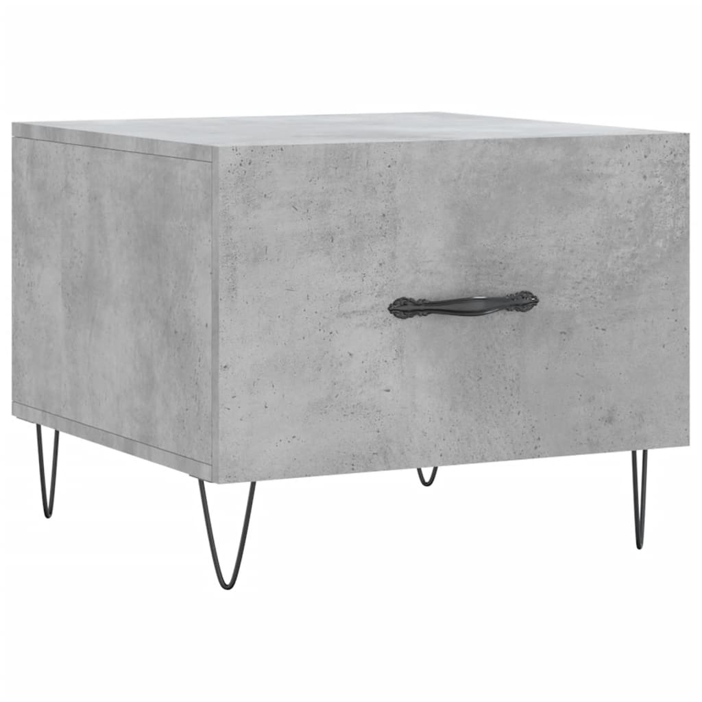 Tables basses 2 pcs gris béton 50x50x40 cm bois d’ingénierie - Tables basses