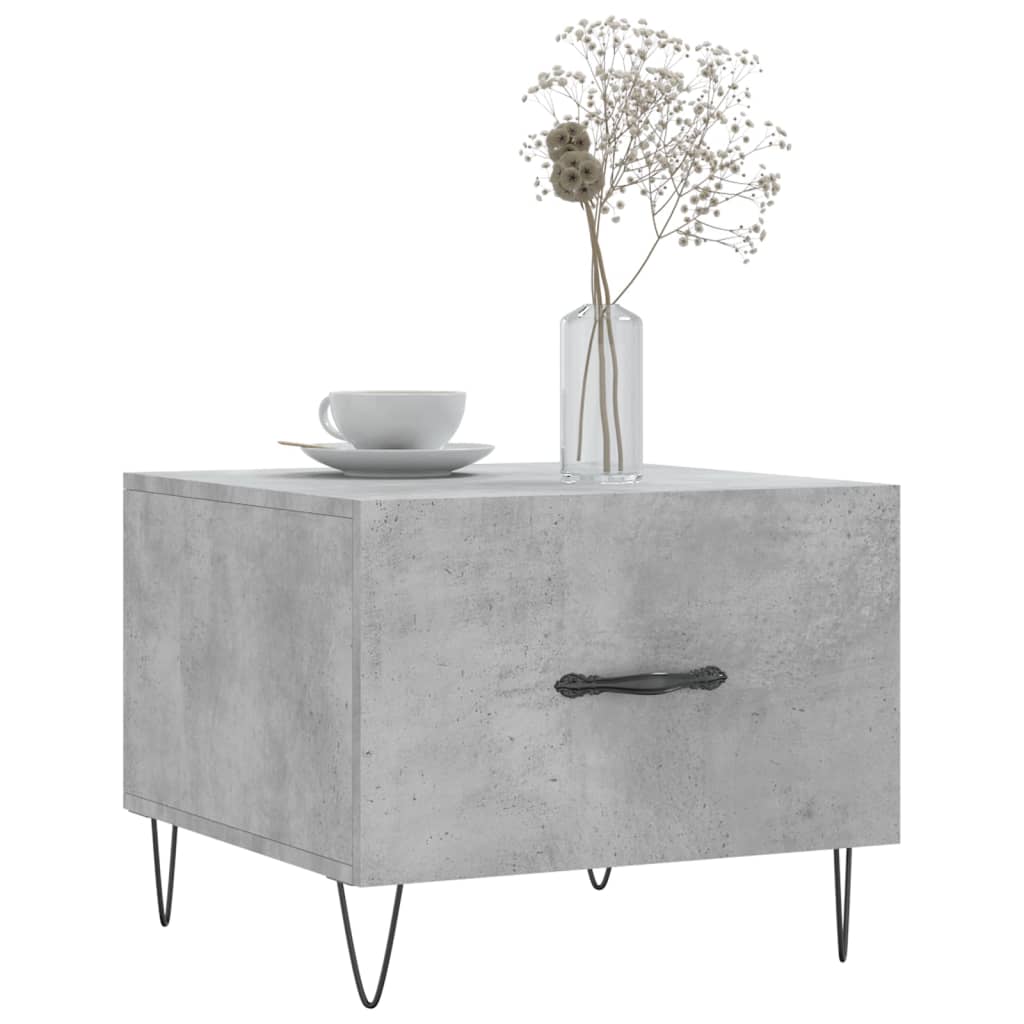 Tables basses 2 pcs gris béton 50x50x40 cm bois d’ingénierie - Tables basses