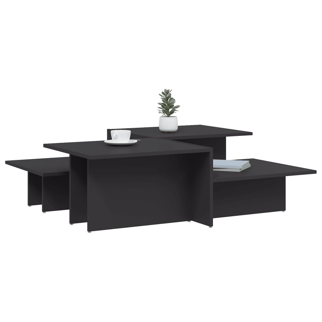 Tables basses 2 pcs gris bois d’ingénierie - Tables basses