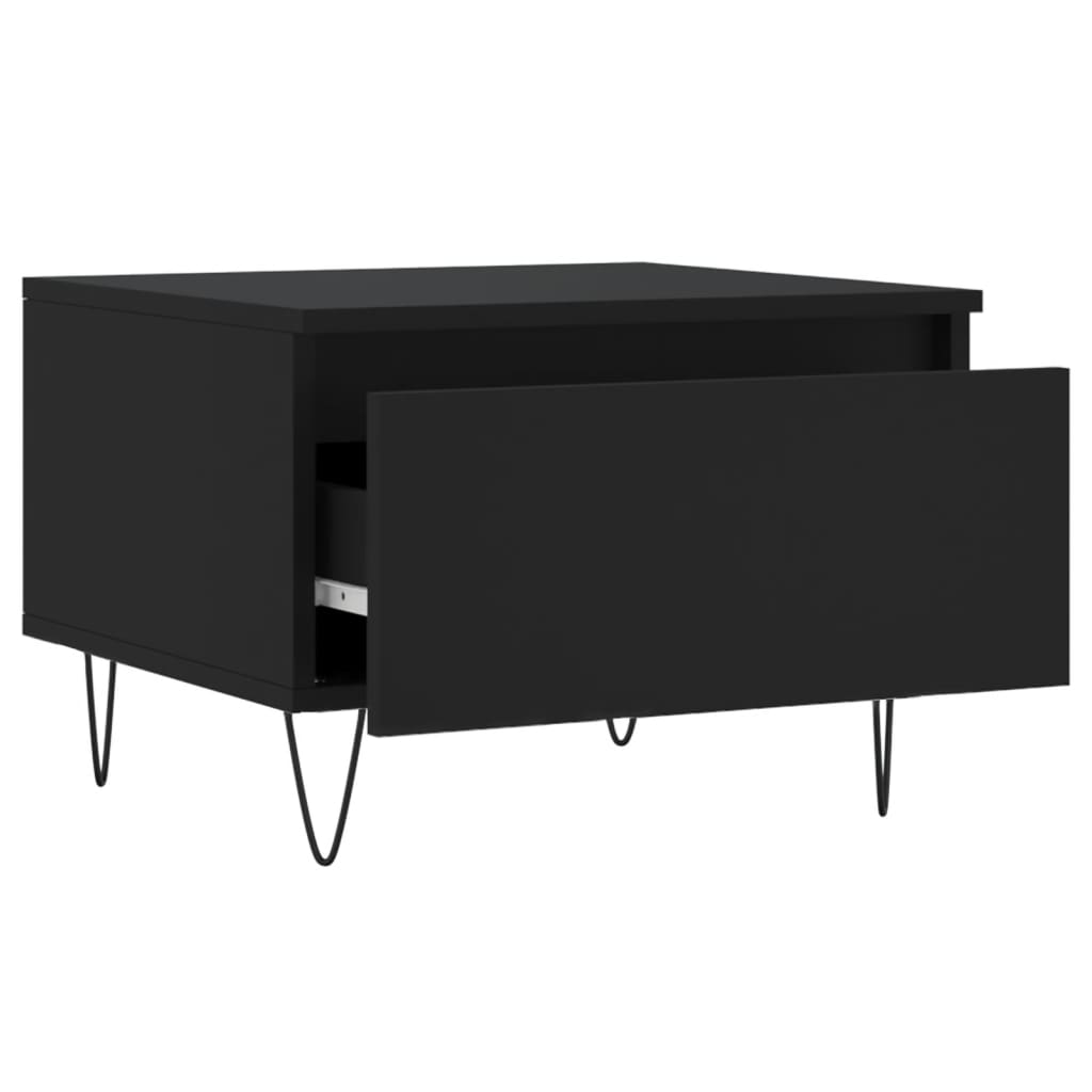Tables basses 2 pcs noir 50x46x35 cm bois d’ingénierie - Tables basses