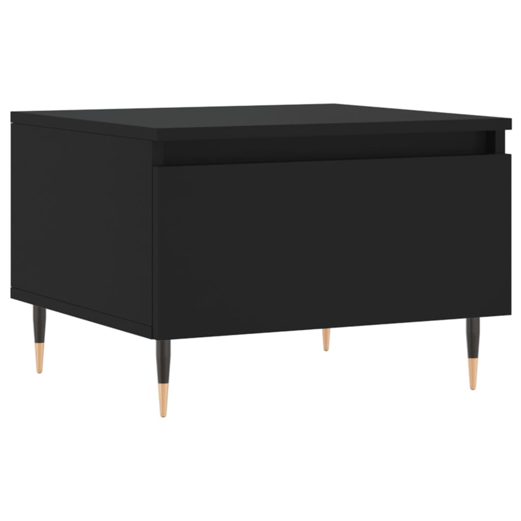 Tables basses 2 pcs noir 50x46x35 cm bois d’ingénierie - Tables basses