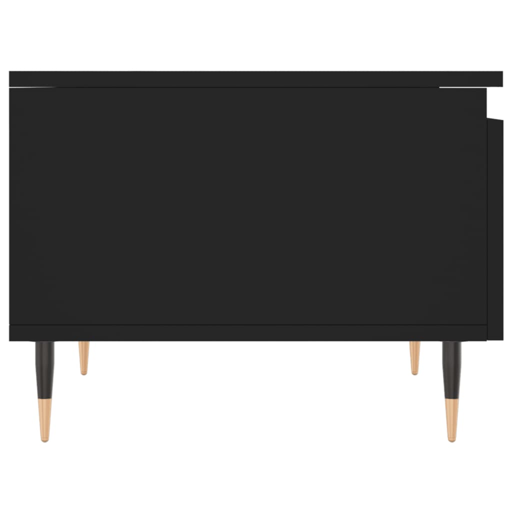 Tables basses 2 pcs noir 50x46x35 cm bois d’ingénierie - Tables basses