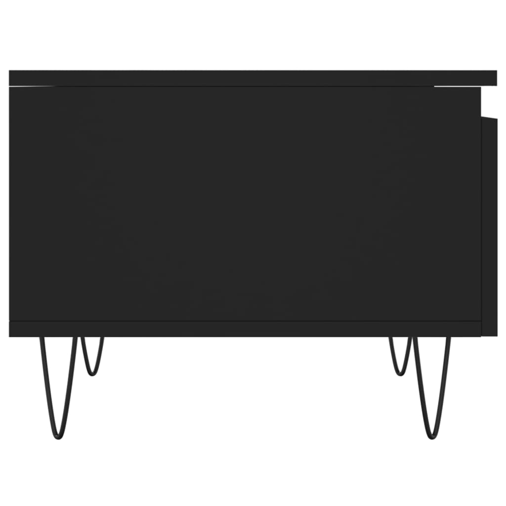 Tables basses 2 pcs noir 50x46x35 cm bois d’ingénierie - Tables basses