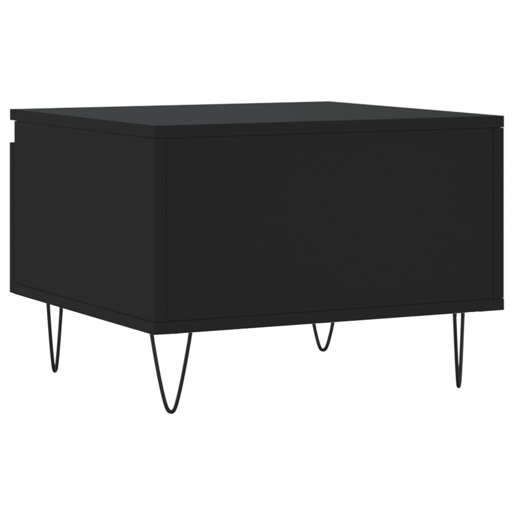 Tables basses 2 pcs noir 50x46x35 cm bois d’ingénierie - Tables basses