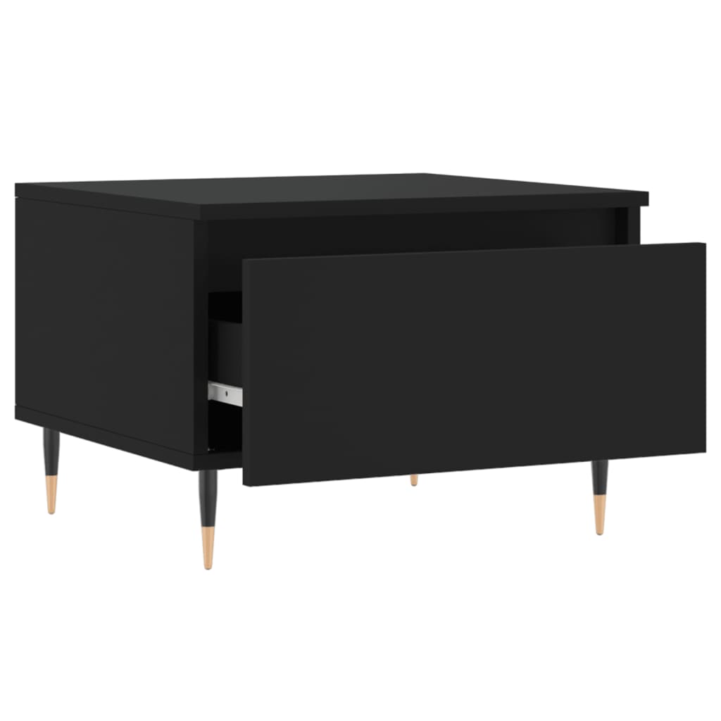 Tables basses 2 pcs noir 50x46x35 cm bois d’ingénierie - Tables basses