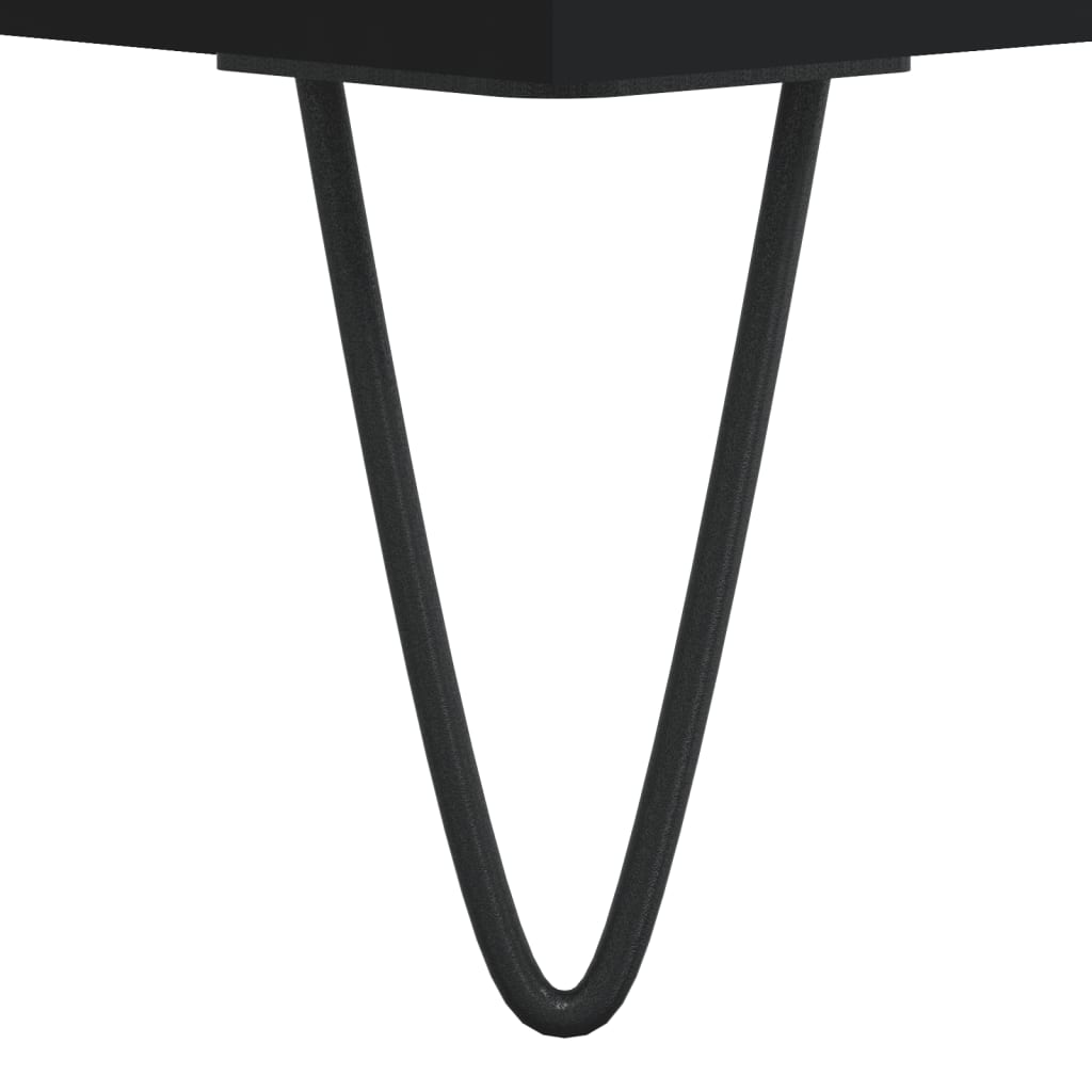 Tables basses 2 pcs noir 50x46x35 cm bois d’ingénierie - Tables basses
