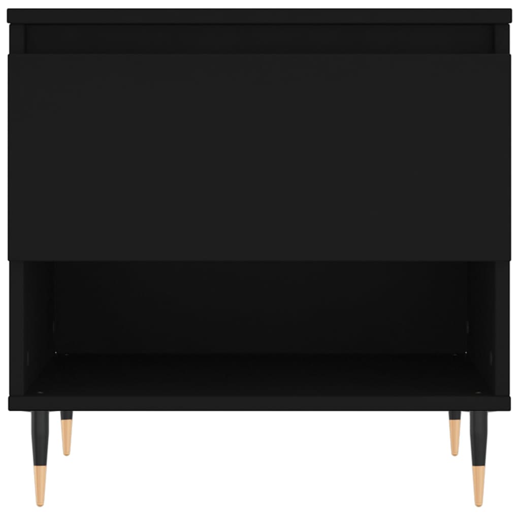 Tables basses 2 pcs noir 50x46x50 cm bois d’ingénierie - Tables basses