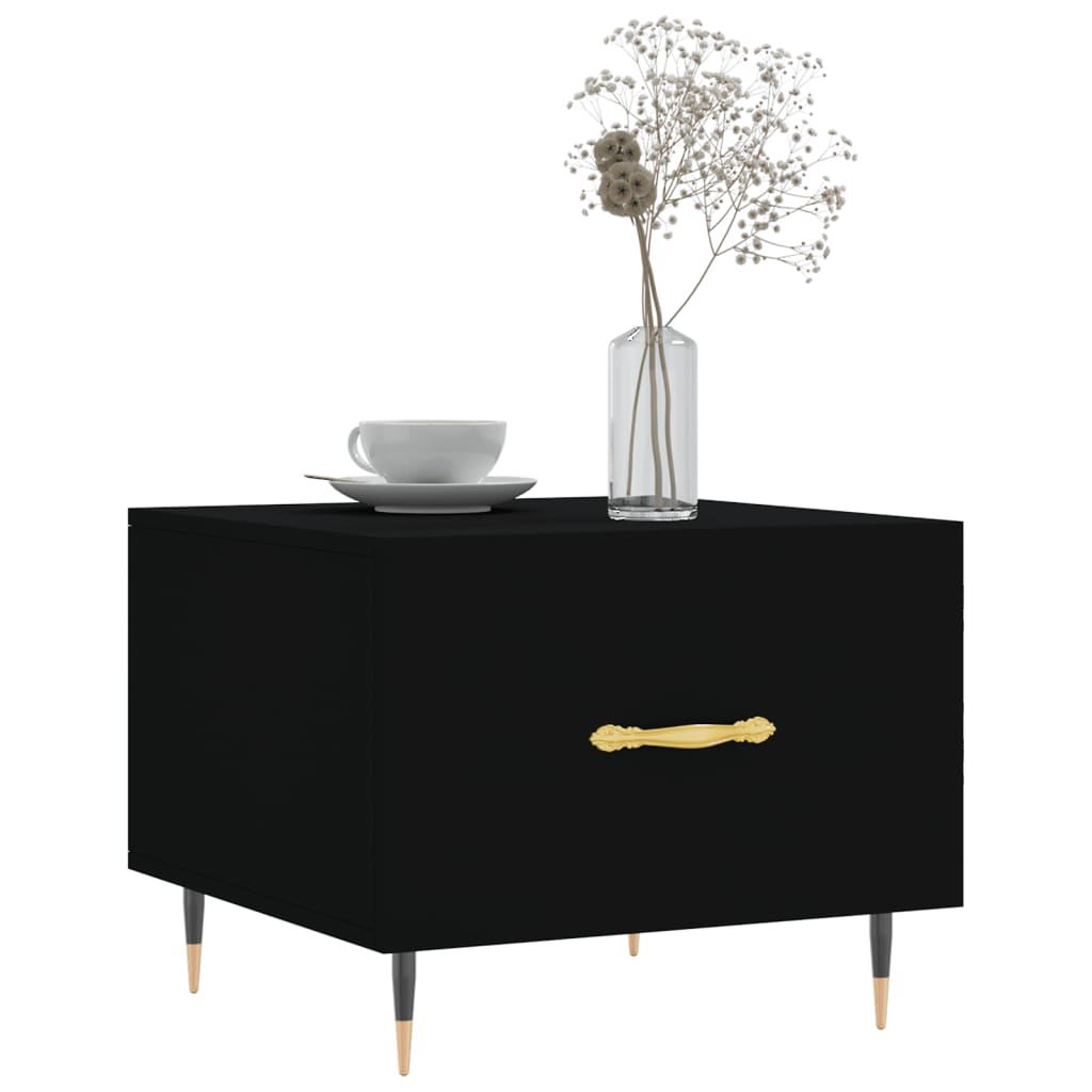 Tables basses 2 pcs noir 50x50x40 cm bois d’ingénierie - Tables basses