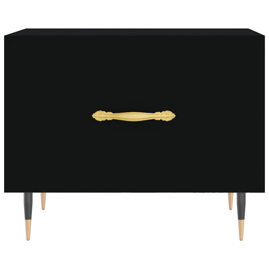 Tables basses 2 pcs noir 50x50x40 cm bois d’ingénierie - Tables basses