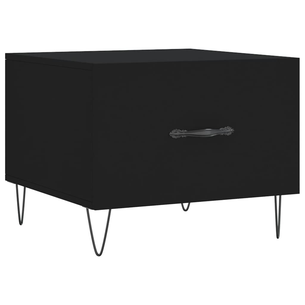 Tables basses 2 pcs noir 50x50x40 cm bois d’ingénierie - Tables basses