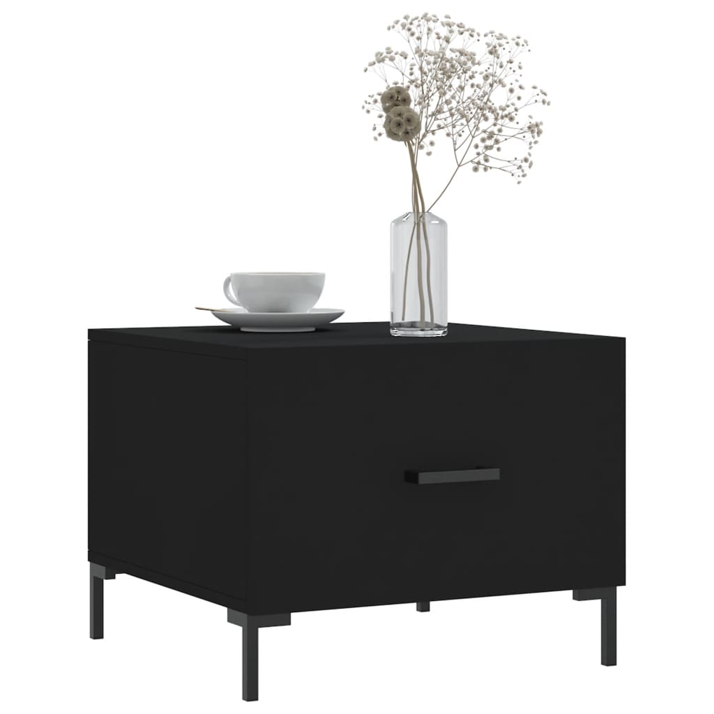 Tables basses 2 pcs noir 50x50x40 cm bois d’ingénierie - Tables basses