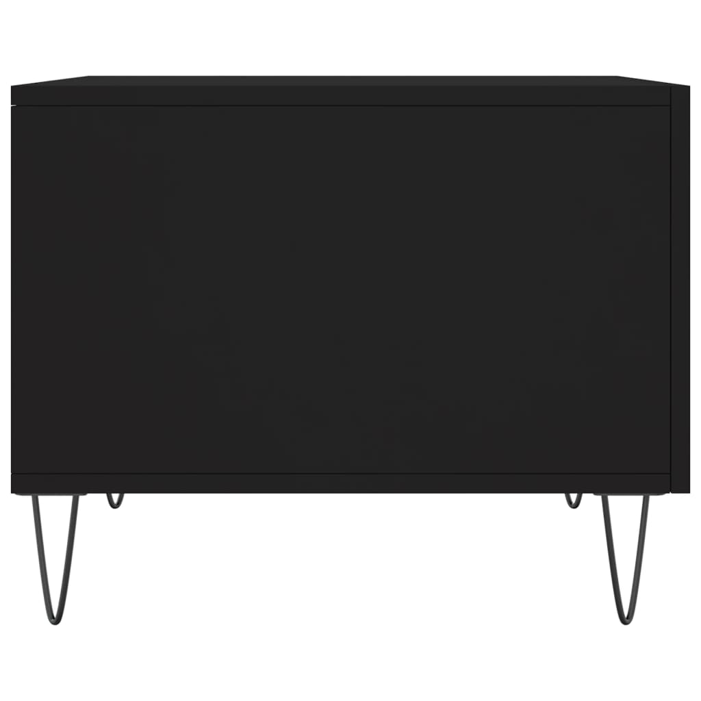 Tables basses 2 pcs noir 50x50x40 cm bois d’ingénierie - Tables basses