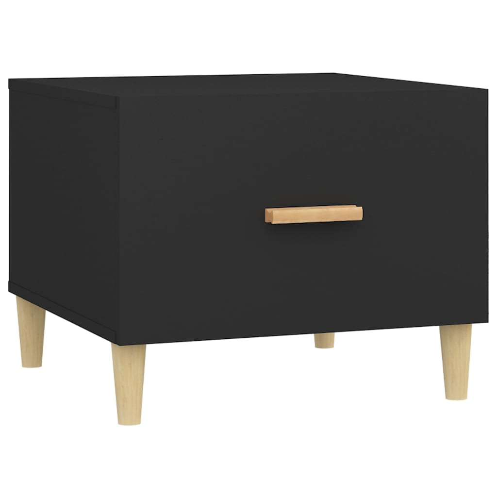 Tables basses 2 pcs noir 50x50x40 cm bois d’ingénierie - Tables basses