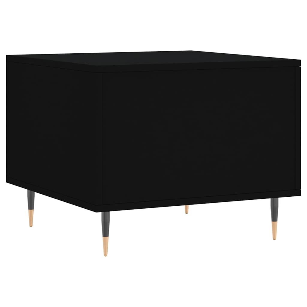 Tables basses 2 pcs noir 50x50x40 cm bois d’ingénierie - Tables basses