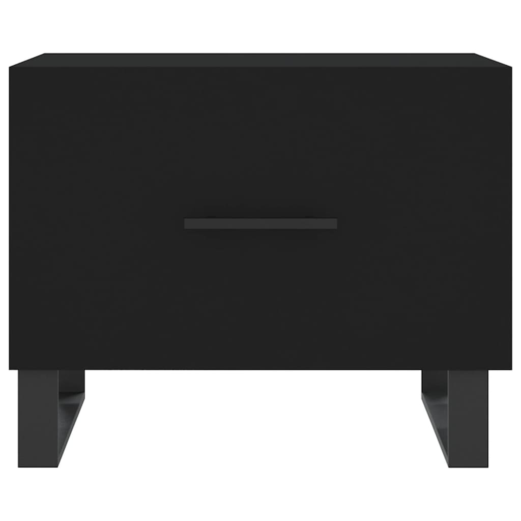 Tables basses 2 pcs noir 50x50x40 cm bois d’ingénierie - Tables basses