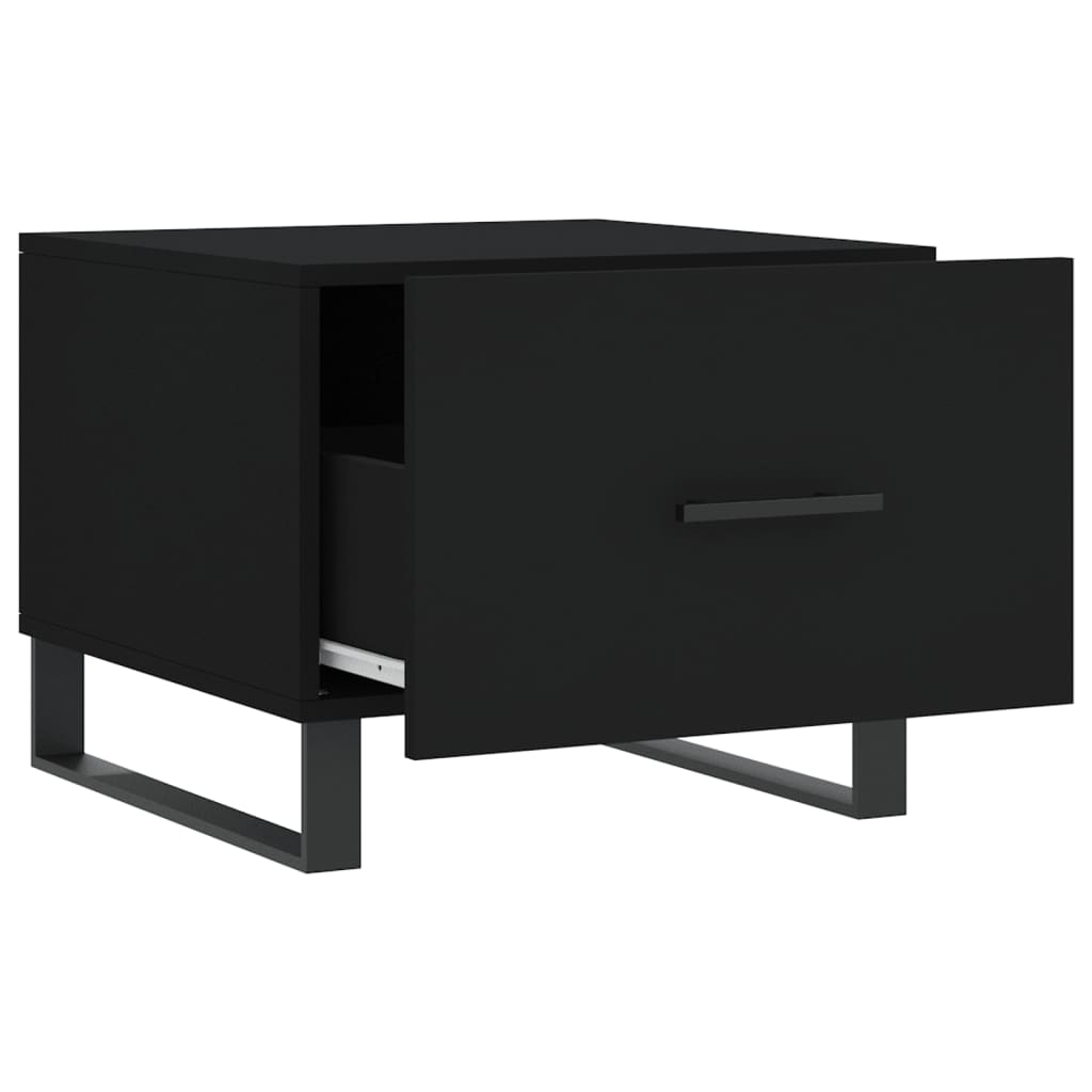 Tables basses 2 pcs noir 50x50x40 cm bois d’ingénierie - Tables basses