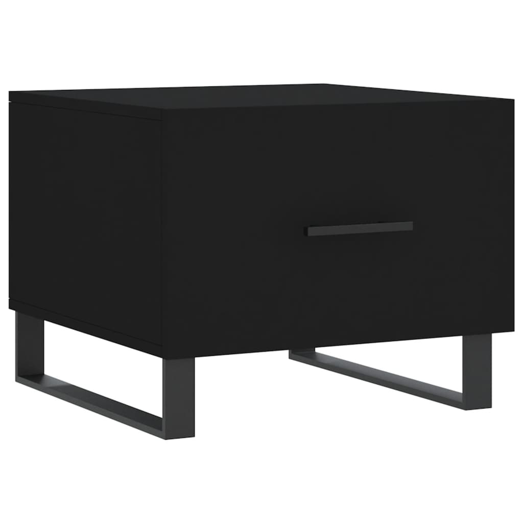 Tables basses 2 pcs noir 50x50x40 cm bois d’ingénierie - Tables basses