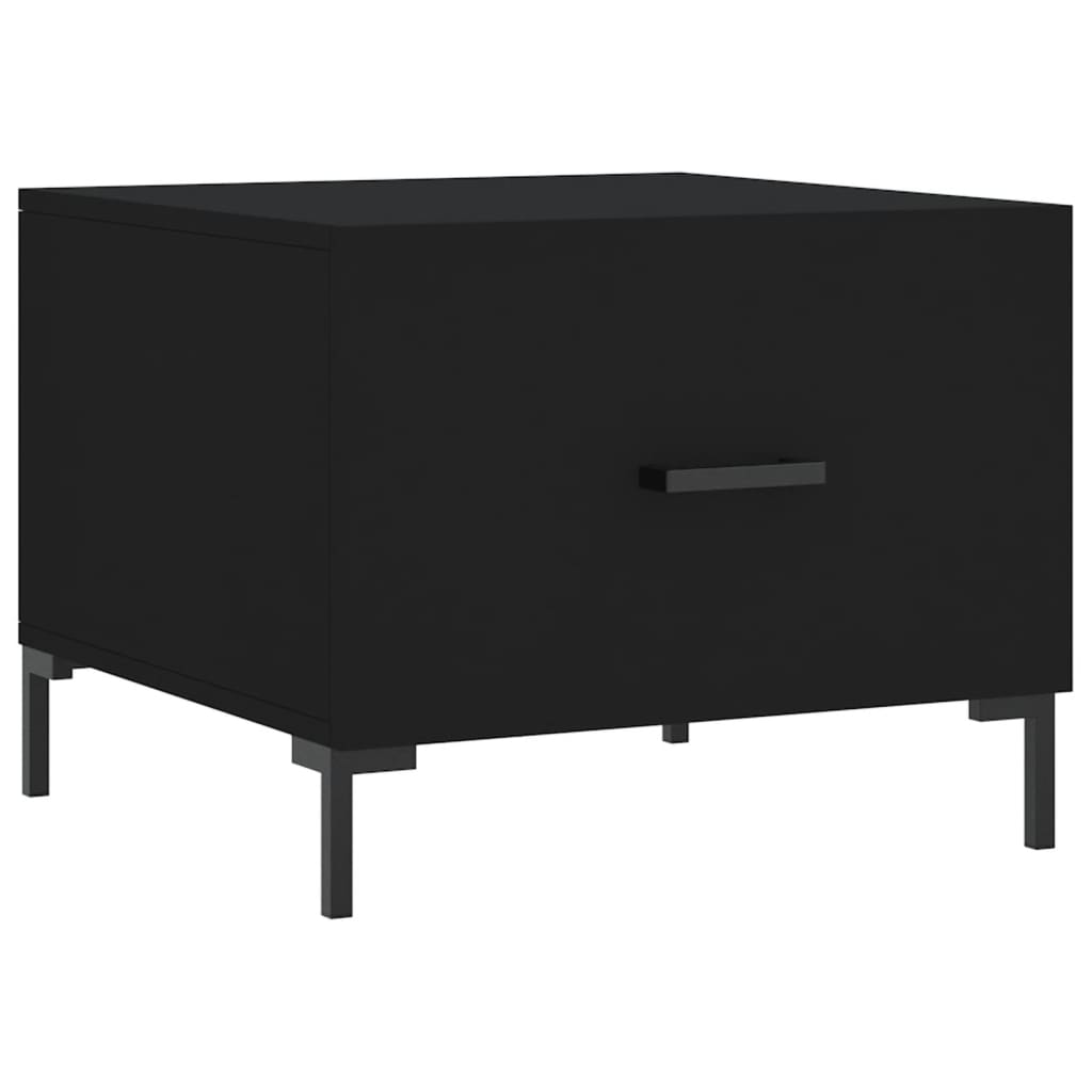 Tables basses 2 pcs noir 50x50x40 cm bois d’ingénierie - Tables basses