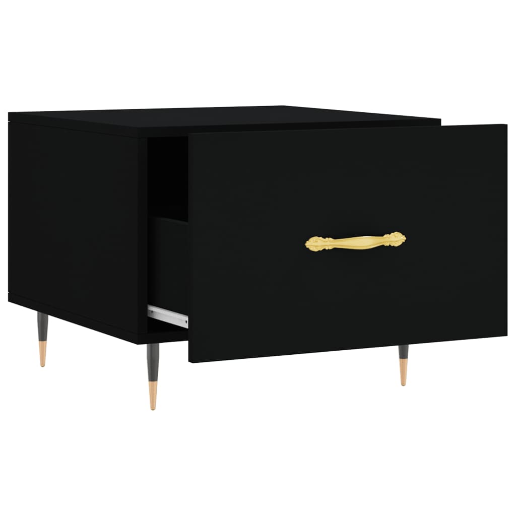 Tables basses 2 pcs noir 50x50x40 cm bois d’ingénierie - Tables basses