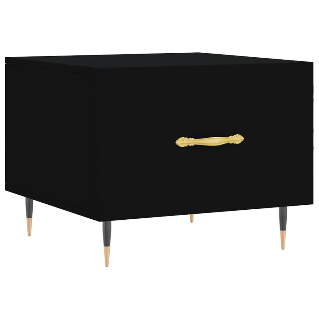 Tables basses 2 pcs noir 50x50x40 cm bois d’ingénierie - Tables basses