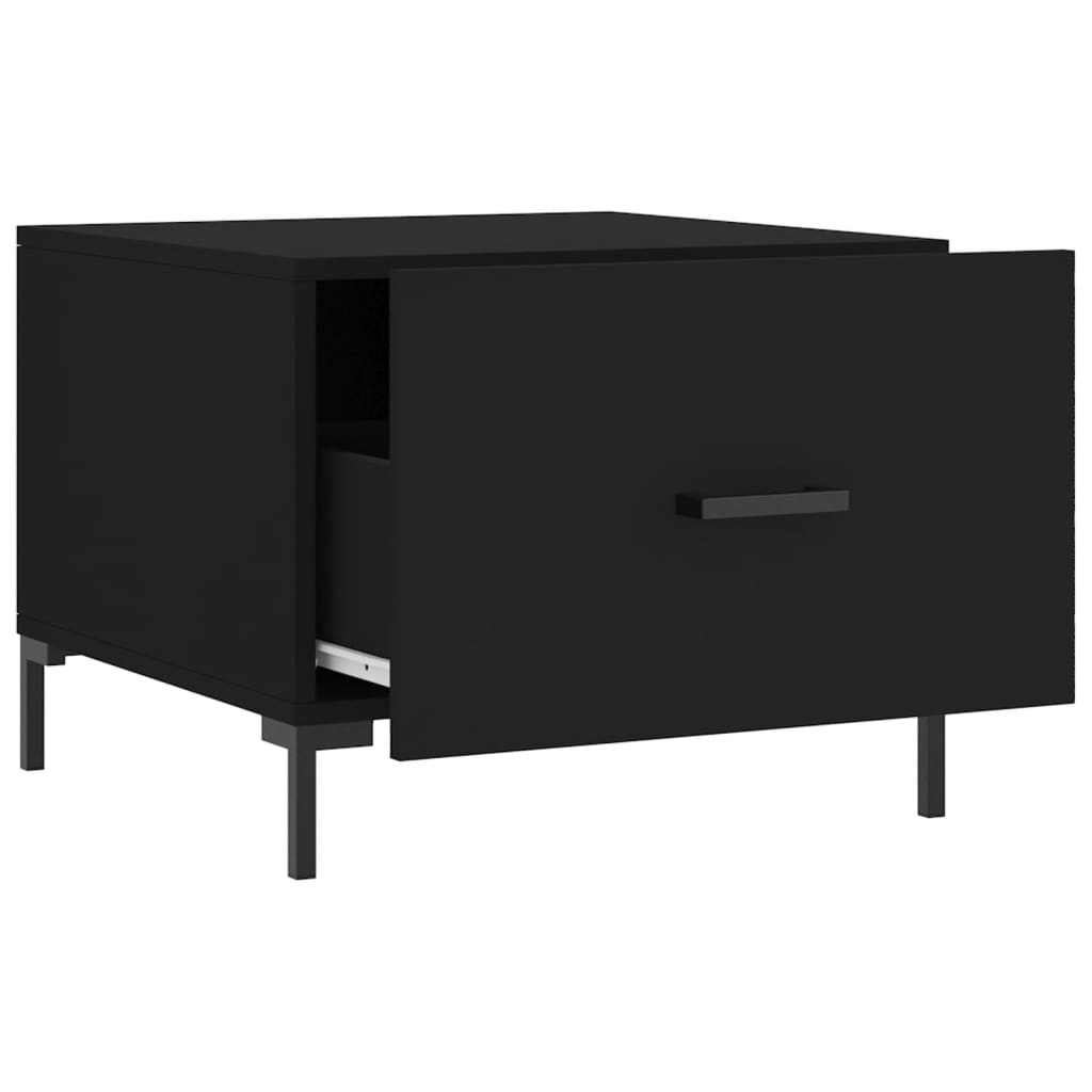 Tables basses 2 pcs noir 50x50x40 cm bois d’ingénierie - Tables basses