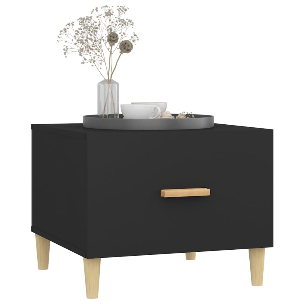 Tables basses 2 pcs noir 50x50x40 cm bois d’ingénierie - Tables basses