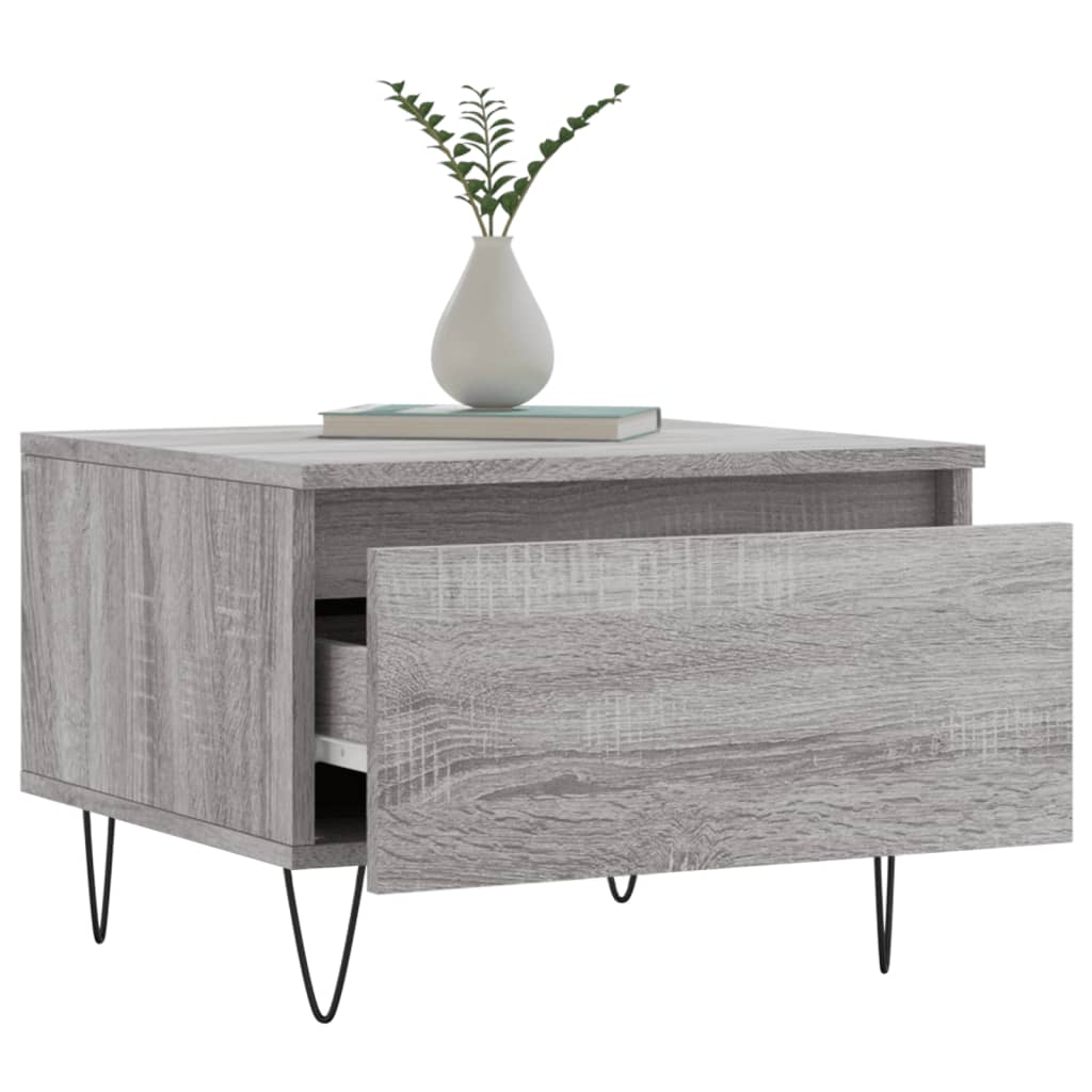 Tables basses 2 pcs sonoma gris 50x46x35 cm bois d’ingénierie - Tables basses