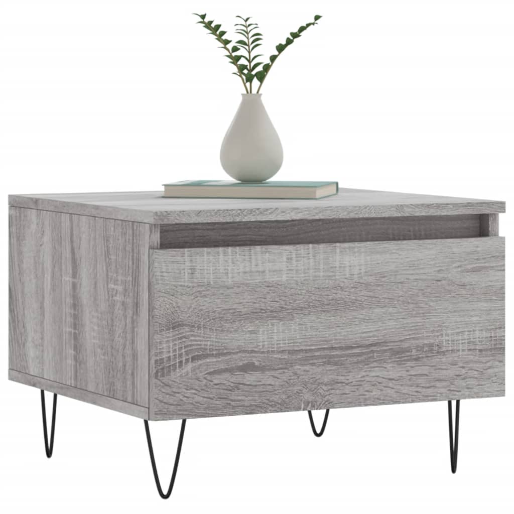 Tables basses 2 pcs sonoma gris 50x46x35 cm bois d’ingénierie - Tables basses