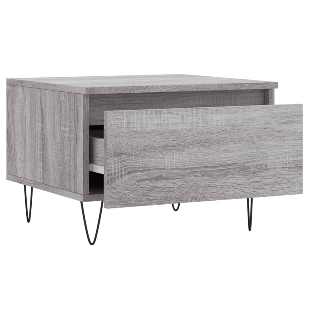 Tables basses 2 pcs sonoma gris 50x46x35 cm bois d’ingénierie - Tables basses