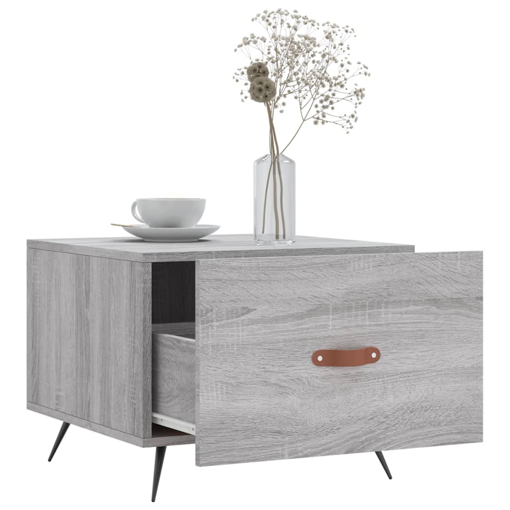 Tables basses 2 pcs sonoma gris 50x50x40 cm bois d’ingénierie - Tables basses