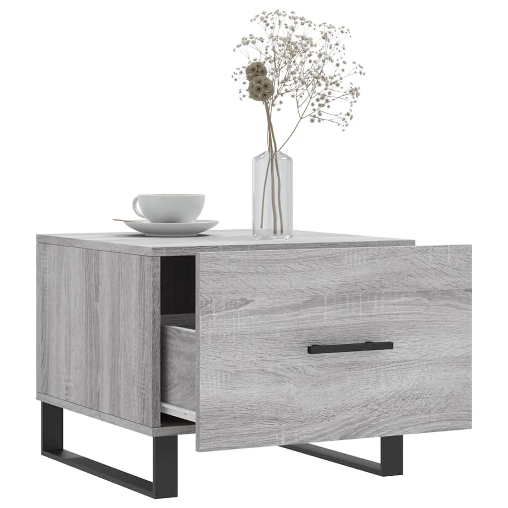 Tables basses 2 pcs sonoma gris 50x50x40 cm bois d’ingénierie - Tables basses
