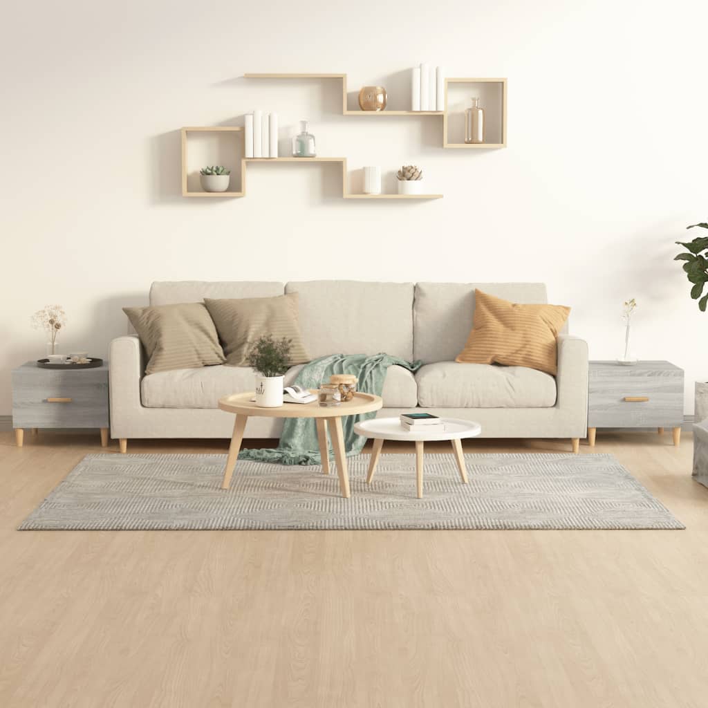 Tables basses 2 pcs sonoma gris 50x50x40 cm bois d’ingénierie - Tables basses