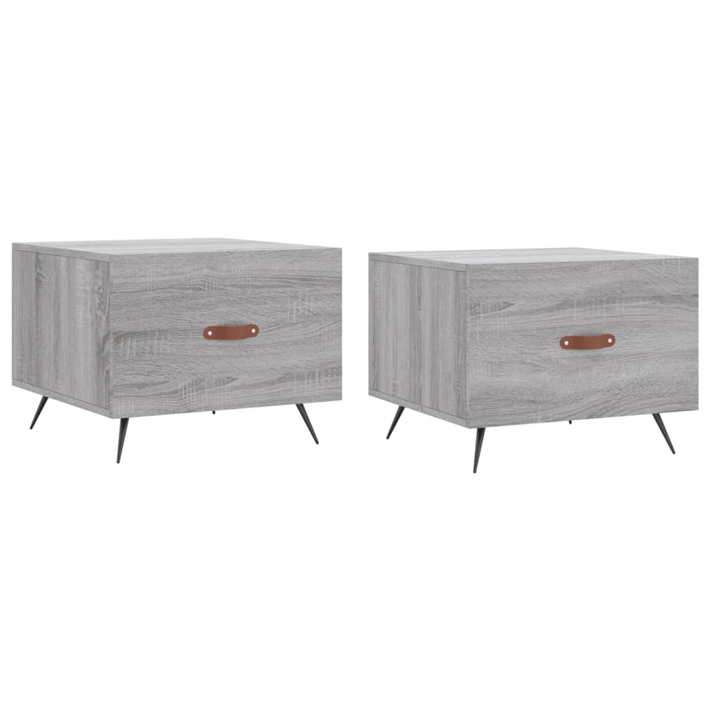 Tables basses 2 pcs sonoma gris 50x50x40 cm bois d’ingénierie - Tables basses