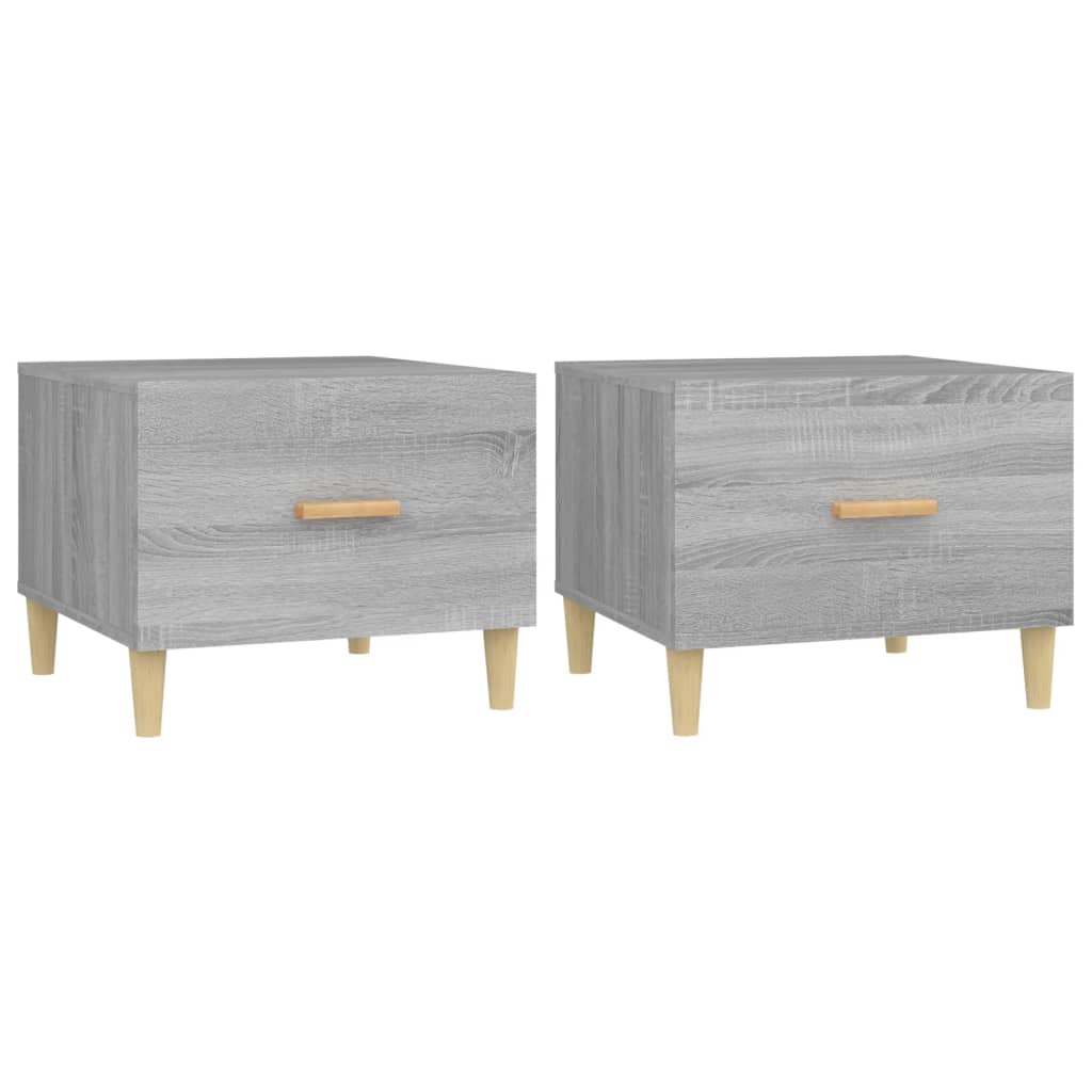 Tables basses 2 pcs sonoma gris 50x50x40 cm bois d’ingénierie - Tables basses