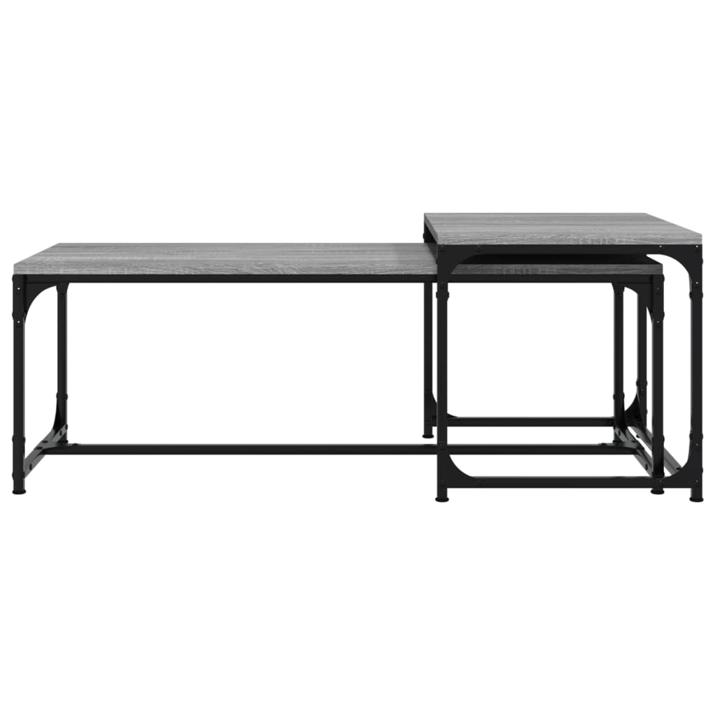Tables basses 2 pcs Sonoma gris Bois d’ingénierie - Tables basses