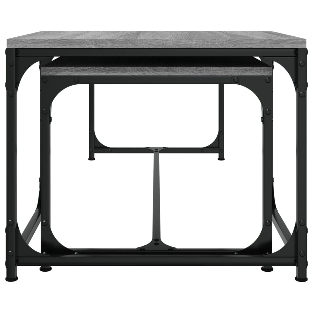 Tables basses 2 pcs Sonoma gris Bois d’ingénierie - Tables basses