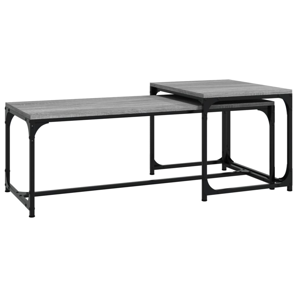 Tables basses 2 pcs Sonoma gris Bois d’ingénierie - Tables basses