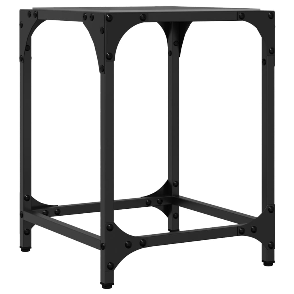 Tables basses avec dessus en verre noir 2 pcs 30x30x40 cm acier - Tables basses